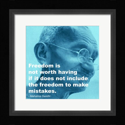 Framed Gandhi - Freedom Quote Print
