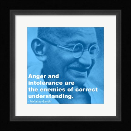 Framed Gandhi - Intolerance Quote Print