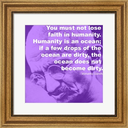Framed Gandhi - Ocean Quote Print