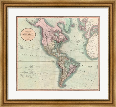 Framed 1799 Clement Cruttwell Map of West Indies Print