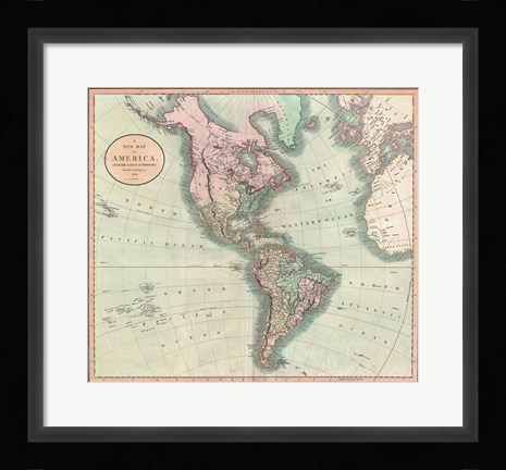 Framed 1799 Clement Cruttwell Map of West Indies Print