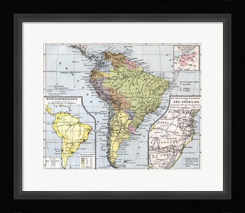 Framed Suedamerika 1905 Print