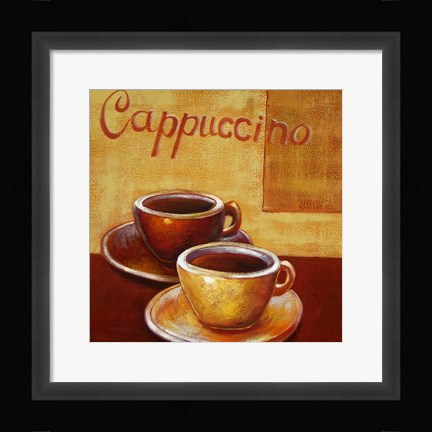 Framed Cappuccino Mugs Print