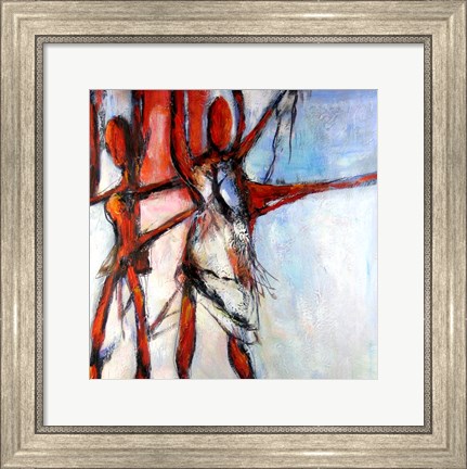 Framed Abstract Figure Study Print