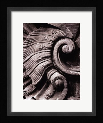 Framed Stone Carving I Print