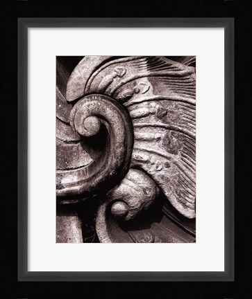 Framed Stone Carving II Print
