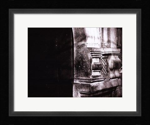 Framed Stone Carving V Print