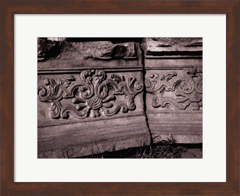 Framed Stone Carving VII Print