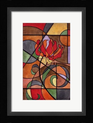 Framed Craftsman Flower IV Print