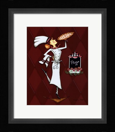 Framed Miss Pizza Print