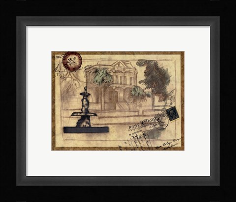 Framed Small postcard from the Villa II Print