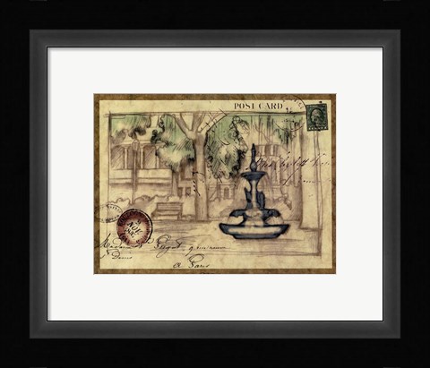 Framed Small postcard from the Villa I Print