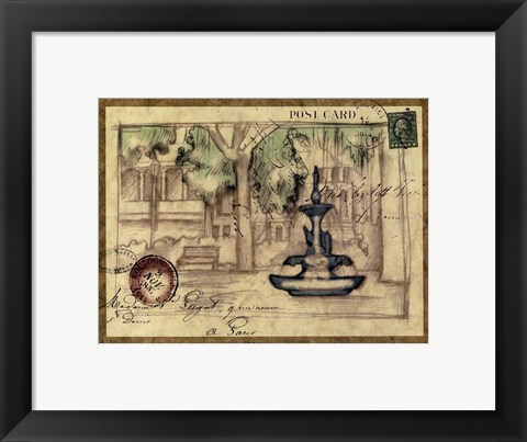 Framed Small postcard from the Villa I Print