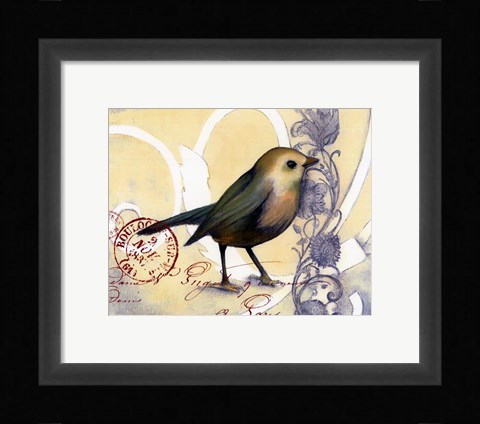 Framed Small Postcard Song II Print