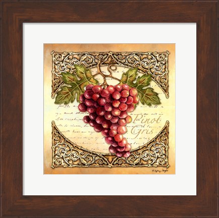Framed Wine Grapes I Print