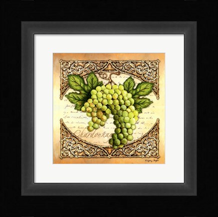 Framed Wine Grapes II Print