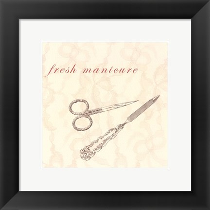 Framed La Toilette III Print