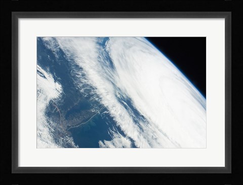 Framed 2011 Hurricane Katia off the Northeastern US from space Print