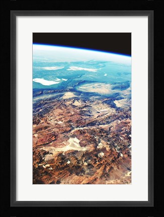 Framed Central Andes Mountains, from space Print