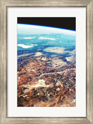 Framed Central Andes Mountains, from space Print