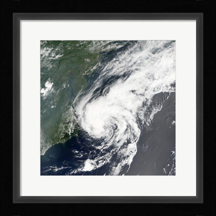 Framed Tropical Storm Beryl formed in the Northwestern Atlantic on July 18, 2006 Print