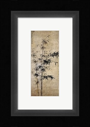 Framed Wang Fu-Ink Bamboo Print