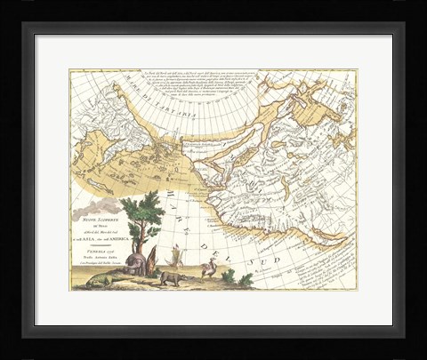 Framed 1776 Zatta Map of California and the Western Parts of North America Print
