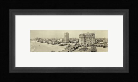 Framed Atlantic City Beach and Boardwalk Print