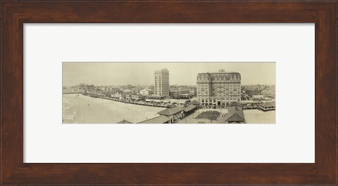 Framed Atlantic City Beach and Boardwalk Print