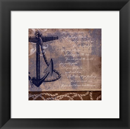 Framed Coastal Inspiration VI Print