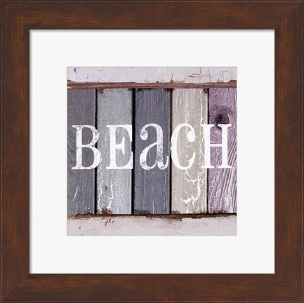Framed Beach Signs IV Print