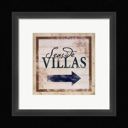 Framed Beach Signs VIII Print