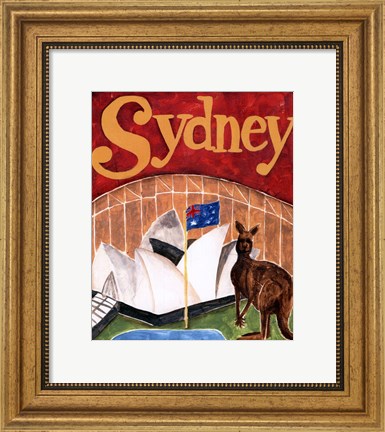 Framed Sydney (A) Print