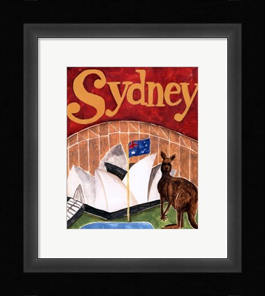 Framed Sydney (A) Print