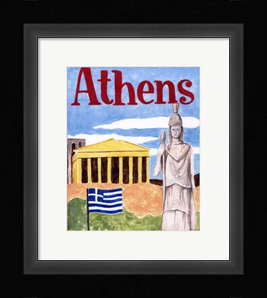 Framed Athens (A) Print