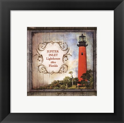 Framed Florida Lighthouse V Print