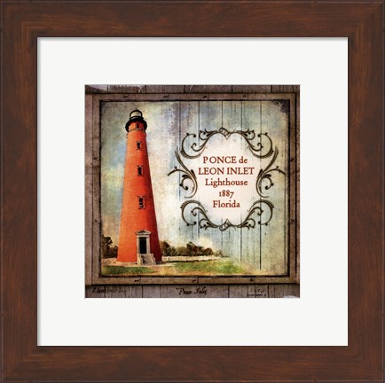 Framed Florida Lighthouse VIII Print