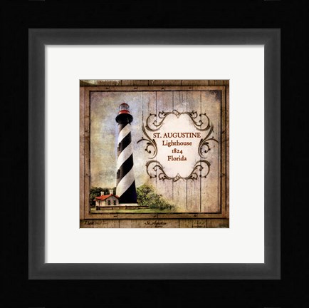 Framed Florida Lighthouse IX Print