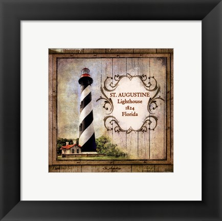 Framed Florida Lighthouse IX Print