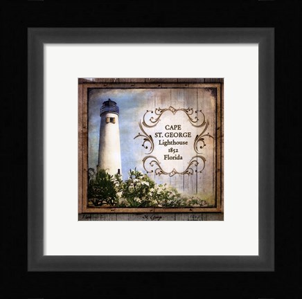 Framed Florida Lighthouse X Print