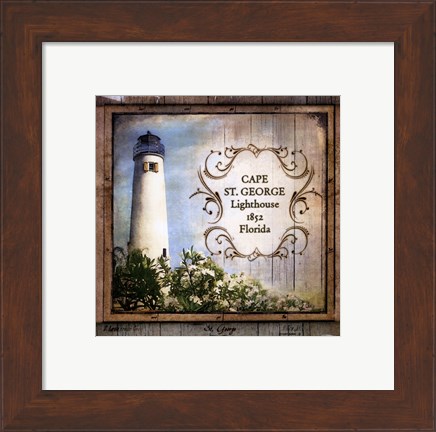 Framed Florida Lighthouse X Print