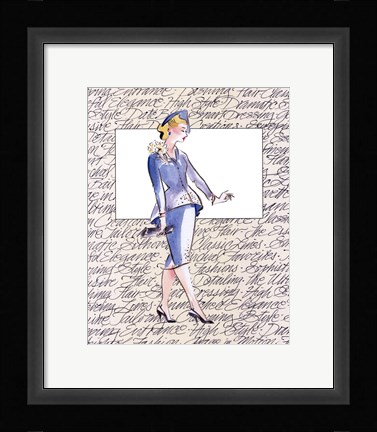 Framed 50's Fashion V Print