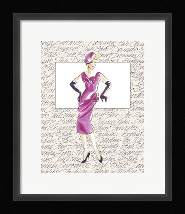 Framed 50's Fashion VI Print