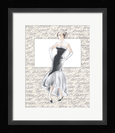 Framed 50's Fashion IX Print