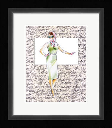 Framed 50's Fashion XII Print