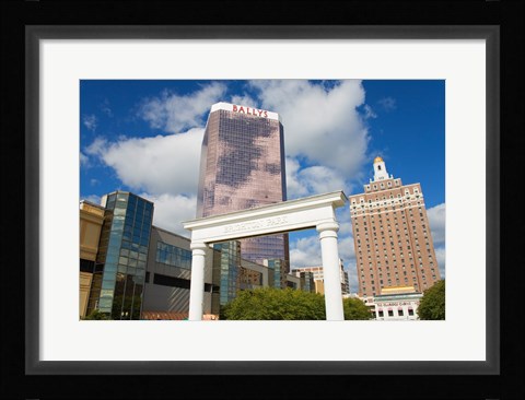 Framed Ballys Casino &amp; Brighton Park, Atlantic City Boardwalk, New Jersey, USA Print