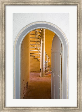 Framed Spiral Stairs in Absecon Lighthouse Museum, Atlantic County, Atlantic City, New Jersey, USA Print