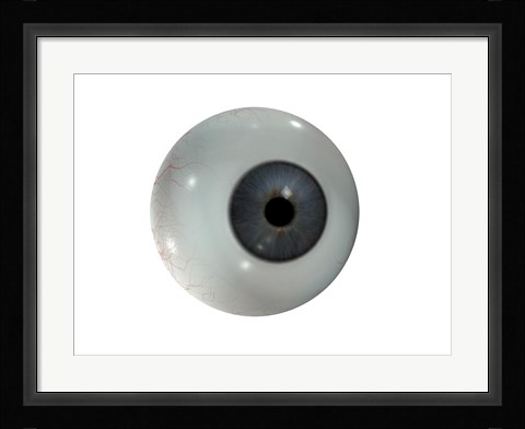 Framed Close-up of the human eyeball frontal view Print