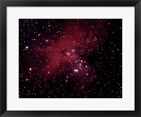 Framed Gaseous Nebula in Serpens Print