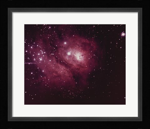Framed Lagoon Nebula in Sagittarius Print